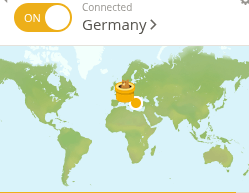 VPN connected to Germany
